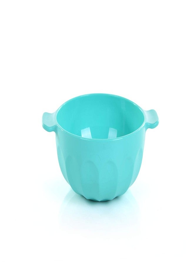 Mintra Office Mintra Colorful Unbreakable Plastic Bowl 4pk - (Small with Handles - 550ml, Teal) - (Part Of A Set) - Ice Cream, Salad, Snacks, Breakfast Cereal, Fruit, Popcorn, Soup - Shatterproof, BPA Free - Image 4